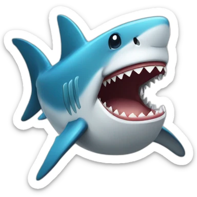 Shark laughing  sticker