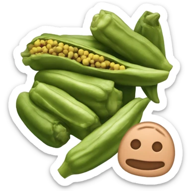 Guimbombó, Guingombó, Molondrón, Quingambó / Gumbo, Kinkamboo, Okra sticker