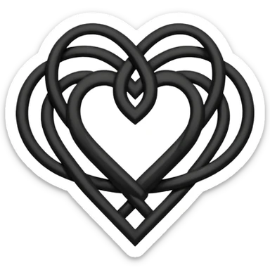 crea un heartgram, logo celebre degli him, unendo ♡ 𖤐 sticker