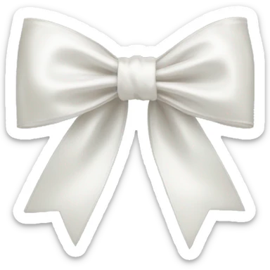 white satin bow sticker