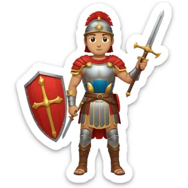 emoji de soldado romano alto y fuerte cuerpo entero sticker