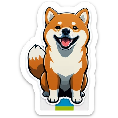 Shiba Inu smiling sticker
