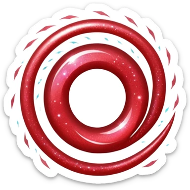 red glitter portal sticker