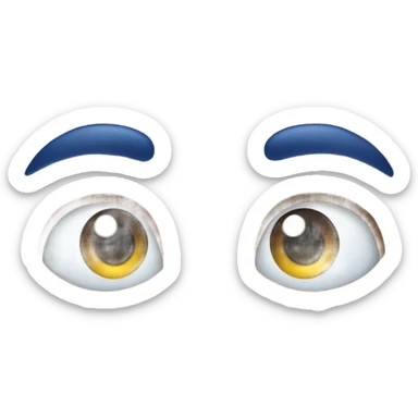 Use This 😀 emoji but the skin colour is blue and has eyebrows sticker