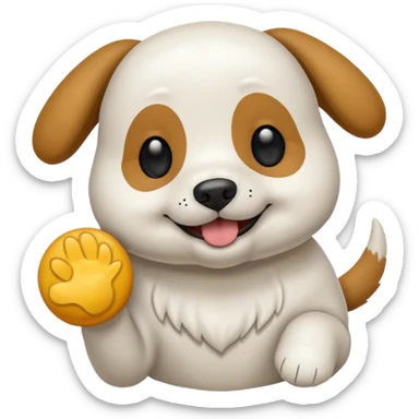 Perro esquiando en sal sticker