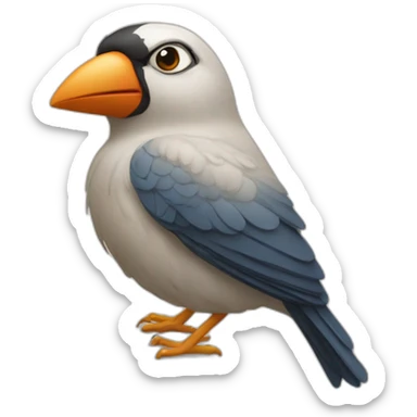 Oiseau qui fait un bisou sticker