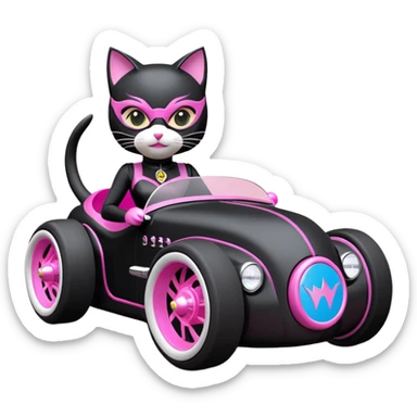 Hot rod Cat Woman’s Catmobile rc car  sticker