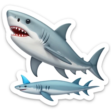 Tiburón con piernas y zapatos sticker