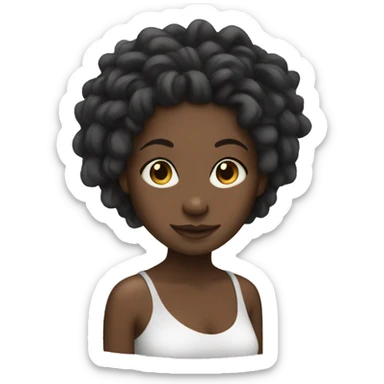 Black girl with locs sticker