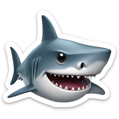 Shark with a top hat sticker