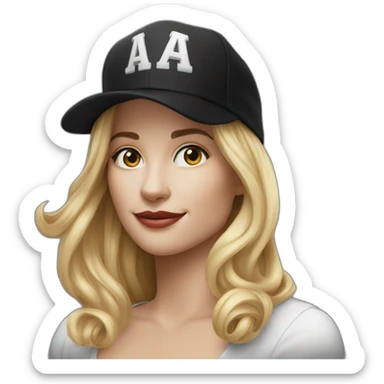 A woman photograph Witherspoon au black cap and a dslr sticker