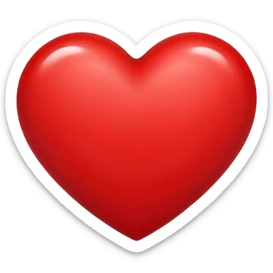 Left half of A red geart sticker