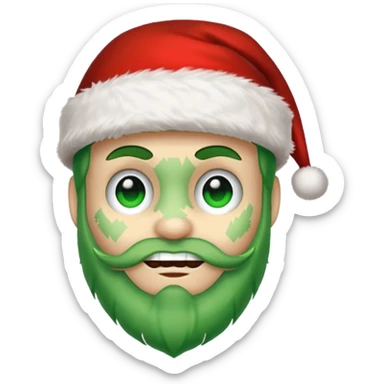 creeper with santa hat sticker