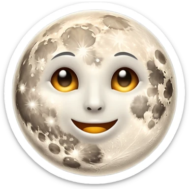 phases of the moon: full moon sticker