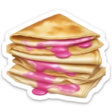 Crêpes avec souce rose sticker