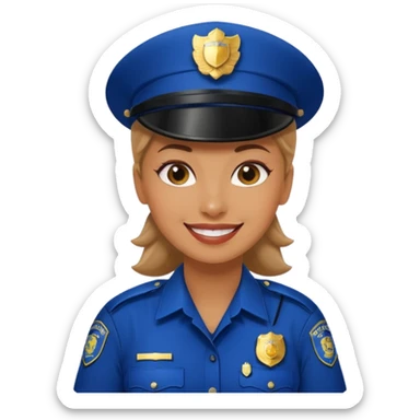 Flirty police sticker