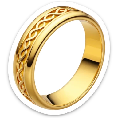 Same Aesthetic Engagement gold ring emoji sticker
