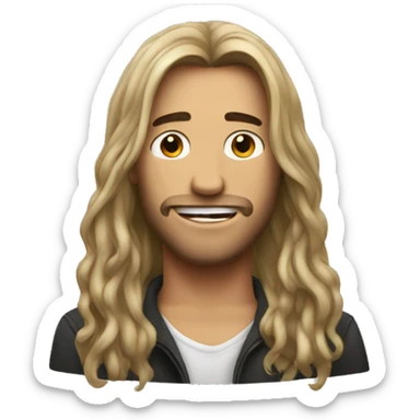 long haired guy sticker