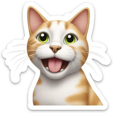 Cat farting sticker