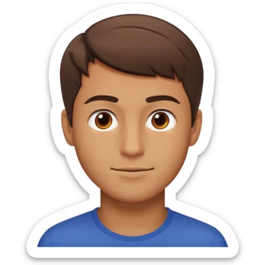 Guy pointing directly at camera smug face angled side veiw sticker