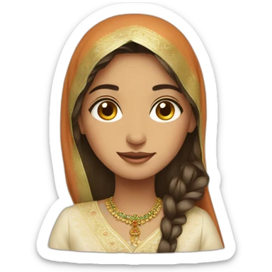 Traditional Pakistani girl sticker