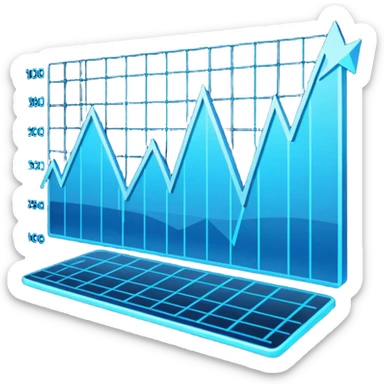 Create a stylized emoji that represents futuristic algorithmic trading. final result should feel sleek, high-tech, and forward-looking — like a blend of Wall Street and sci-fi. sticker