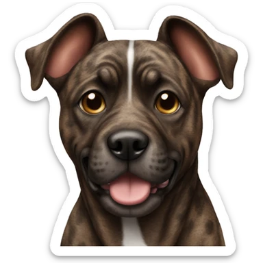 Brindle dog sticker