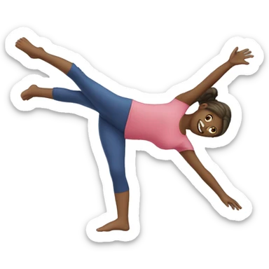 GIRL CARTWHEEL sticker