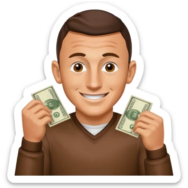 Johnny Manziel doing his money celebration  sticker