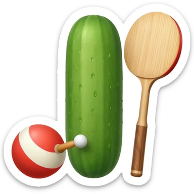 🥒+🏓 sticker
