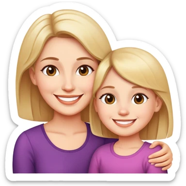 Mom and daughter  sticker