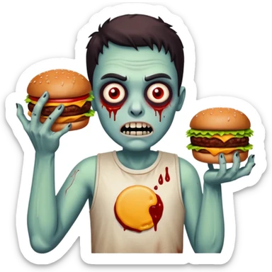 zombie drive-thru cravings sticker