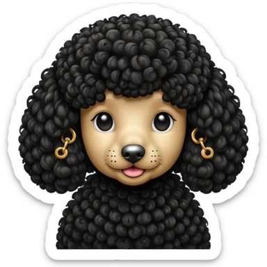 Perro poddle sticker