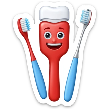 no pero osea de los cepillos, pasta hilo y así pero en color rojo  sticker