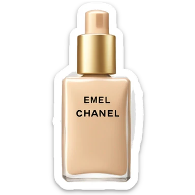 beige chanel makeup bottle sticker
