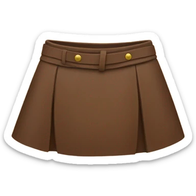 Mini Brown leather skirt  sticker
