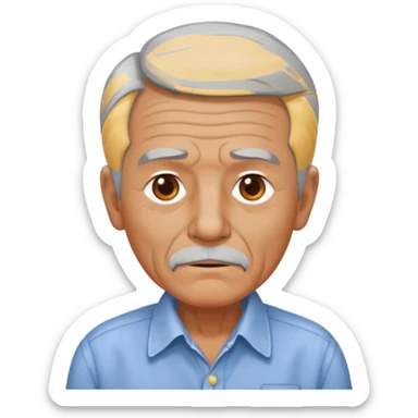 WELL BUILD OLD MAN WITH RIB PAIN sticker