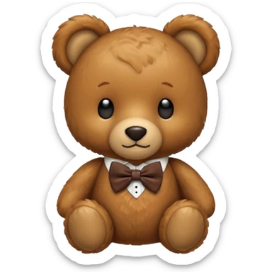 Teddy bear with bow tie sticker