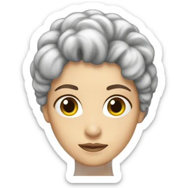 a white woman thinking hot head sticker