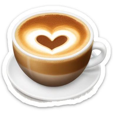 Cappuccino mit Herz  sticker