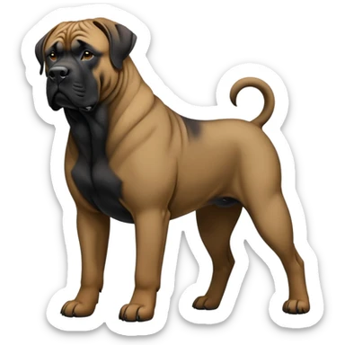 black boerboel mastiff sticker