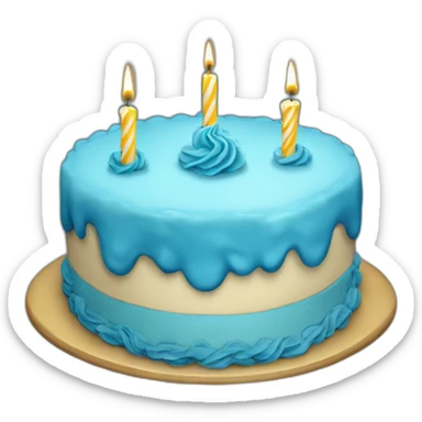 Blue birthday cake  sticker