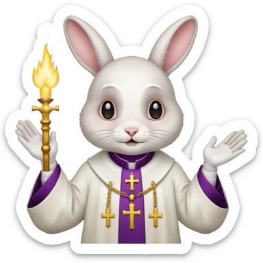 Priest Exorcist rabbit  sticker