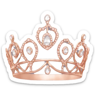 Rose gold tiara  sticker
