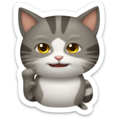 gato tomando mate sticker