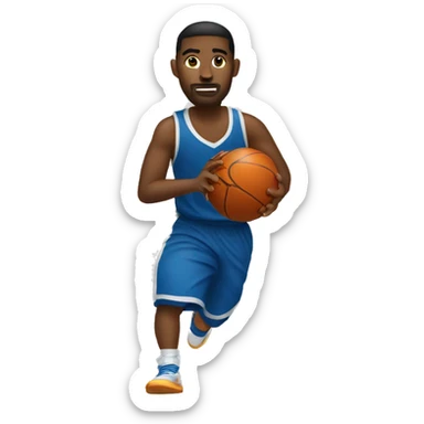 Basketball player dribbling sticker