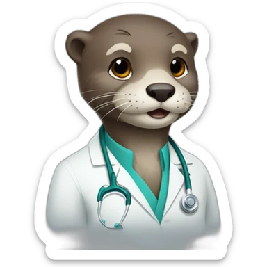 otter doctor s mi le sticker