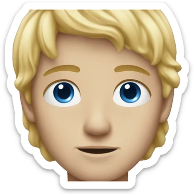14 year old boy with blond hair and blue eyes sticker