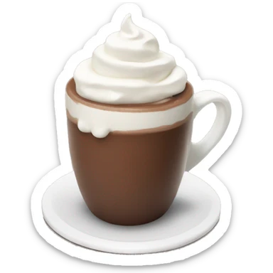 Hot Chocolate with whipped cream sticker