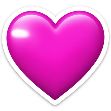 magenta heart sticker